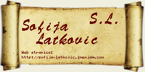 Sofija Latković vizit kartica